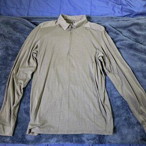 Arc'teryx Veilance Khaki Green Long Sleeve Polo Slate Gray Men's US S 1 Used